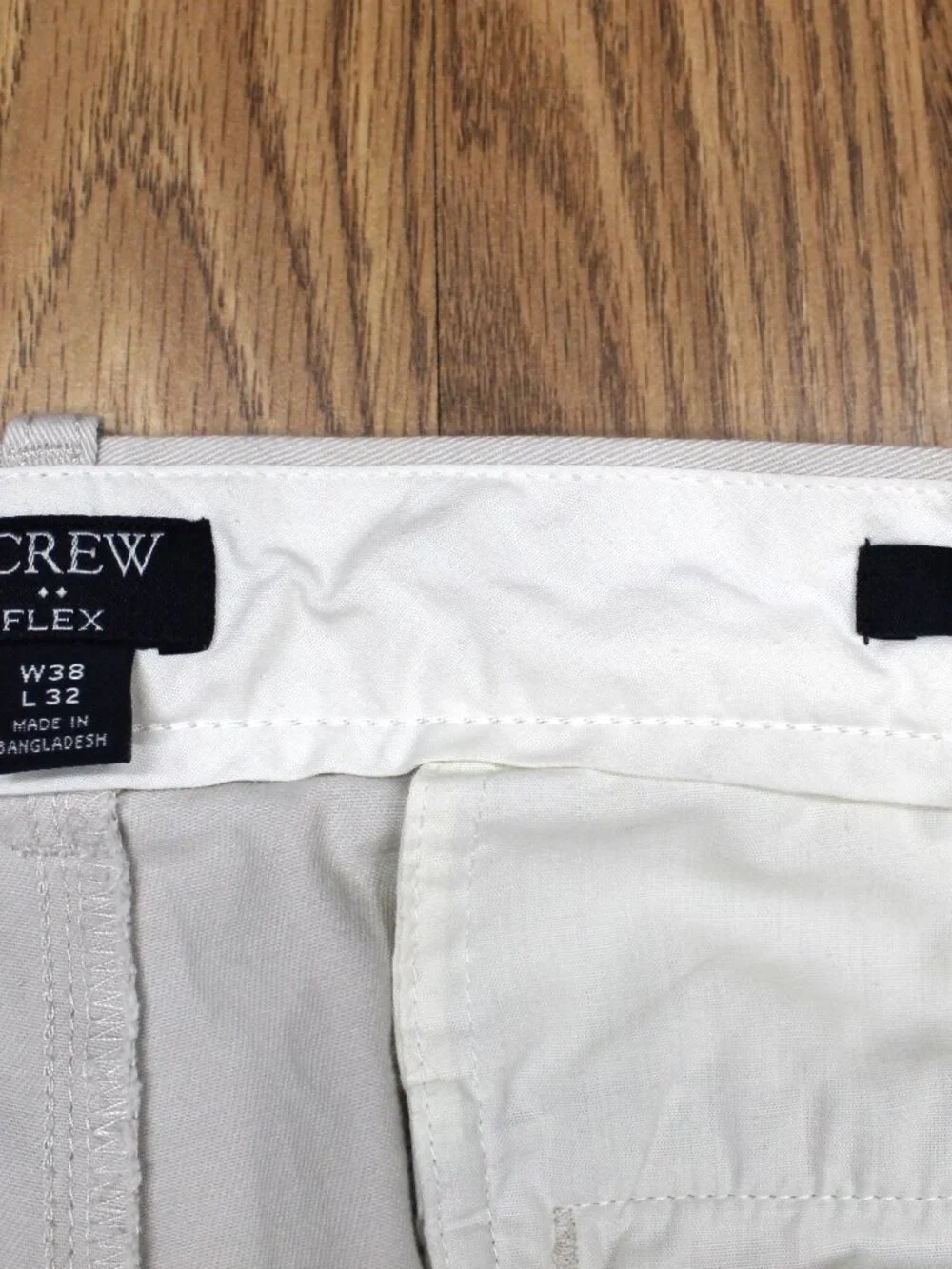 38x32 J.CREW SLIM FIT PANT COTTON/SPANDEX LIGHT KHAKI Sz 38W x 32L